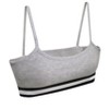 Fruit of the Loom Girls' Spaghetti Strap Sports Bra 3-Pack Grey Stripe/Grey/White 34 - 4 of 4