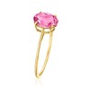 Ross-Simons 1.20 Carat Oval Pink Tourmaline Ring in 14kt Yellow Gold - 3 of 4