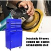 5-Drawers Rolling Tool Chest w/Wheels,Detachable Cabinet Storage Tool Box w/Drawers,Lockable Tool Storage Cabinet,Tool Cabinet for Garage Workshop - 4 of 4