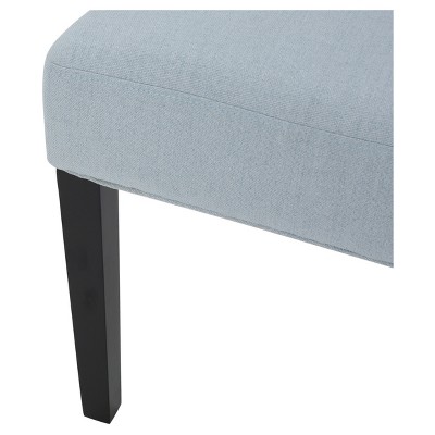 Light Sky Upholstered Tufted Side Chairs with Wood Legs, Set of 2