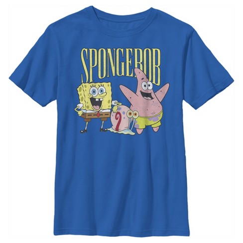 Boy's Spongebob Squarepants Group Friends T-shirt - Royal Blue - X ...