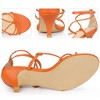 Perphy Women's Strappy Knot Open Toe Ankle Strap Kitten Heels Sandals - 3 of 4