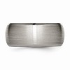 Black Bow Jewelry Titanium Beveled Edge 10mm Satin And Polished Comfort Fit Band - 3 of 4