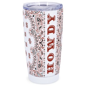 Elanze Designs Howdy Paisley Bandana Country Cowboy Wrap-Around Design 20 Ounce Stainless Steel On-The-Go Coffee Mug, Thermal Travel Tumbler with Leak - 1 of 4