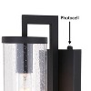 VAXCEL Morgan Park 1 Light Black Dusk to Dawn Contemporary Outdoor Wall Lantern Clear Glass - 2 of 4