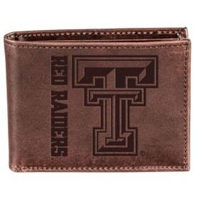 Evergreen NCAA Texas Tech Red Raiders Brown Leather Bifold Wallet Officially Licensed with Gift Box - 1 of 1