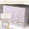 Blu Monaco Foldable Magazine File Holders - Set of 4 or 6 - Many Colors and Designs to Choose From - 3 of 4