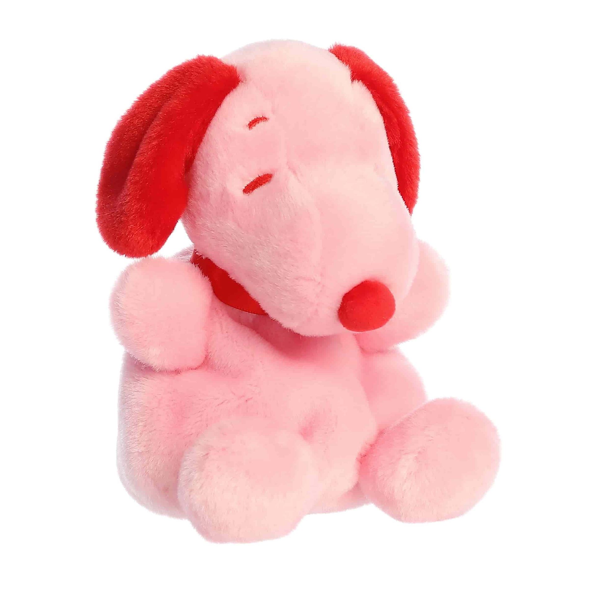 Aurora Mini Snoopy Palm Pals Peanuts Adorable Stuffed Animal Red & Pink 5"
