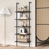 Tangkula 5 Tier Ladder Shelf 71" Height Wall-Mounted Bookshelf Display Storage Organizer - 2 of 4