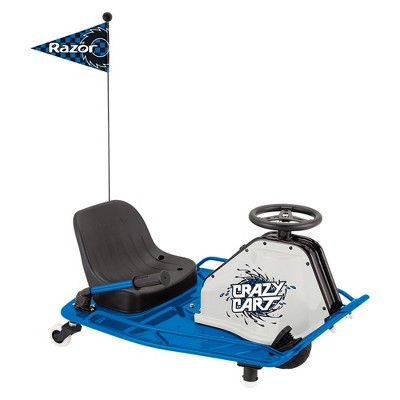 Razor High Torque 24 Volts Electronic Motorized Drifting Crazy Cart With Drift Bar Speeds Up To 12 Mph For Ages 9 And Above Blue Target