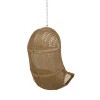 Orville Indoor/Outdoor Wicker Hanging Chair with 8' Chain - Light Brown/Beige - Christopher Knight Home: Polyester, Weather-Resistant - 3 of 4