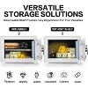 1.0 Cubic Feet Safe Box, Small Safe W/Removable Shelf, Alarm System, Digital Electronic Security Money Box for Cash, White - 3 of 4