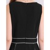INSPIRE CHIC Women's A-Line Sleeveless Contrast Trim Wear to Work Cocktail Fit and Flare Dress - 4 of 4