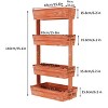 Artloge Extra Large 4 Tiers Vertical Fur Wood Raised Planter Box Shelf Outdoor Garden Flowers Holder Bed for Patio Balcony Herbs Vegetable Growing - 3 of 4