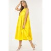 Slickblue Yellow/Black Sleeveless Layered Dress - Stretch Poplin Fabric, Sizes S, M, L, Versatile and Stylish - 2 of 4