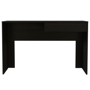 Vynxaria Black Writing Desk 1 Drawer Modern Design for Productive Home Office Study Spaces - 1 of 4