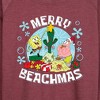 Women's - SpongeBob SquarePants - Merry Beachmas Lightweight French Terry Wide Neck Long Sleeve Shirt - 2 of 4