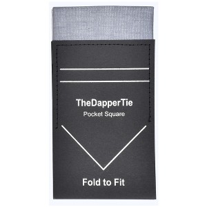 TheDapperTie - Men's Extra Thick Cotton Flat Pre Folded Pocket Square on Card - 1 of 4