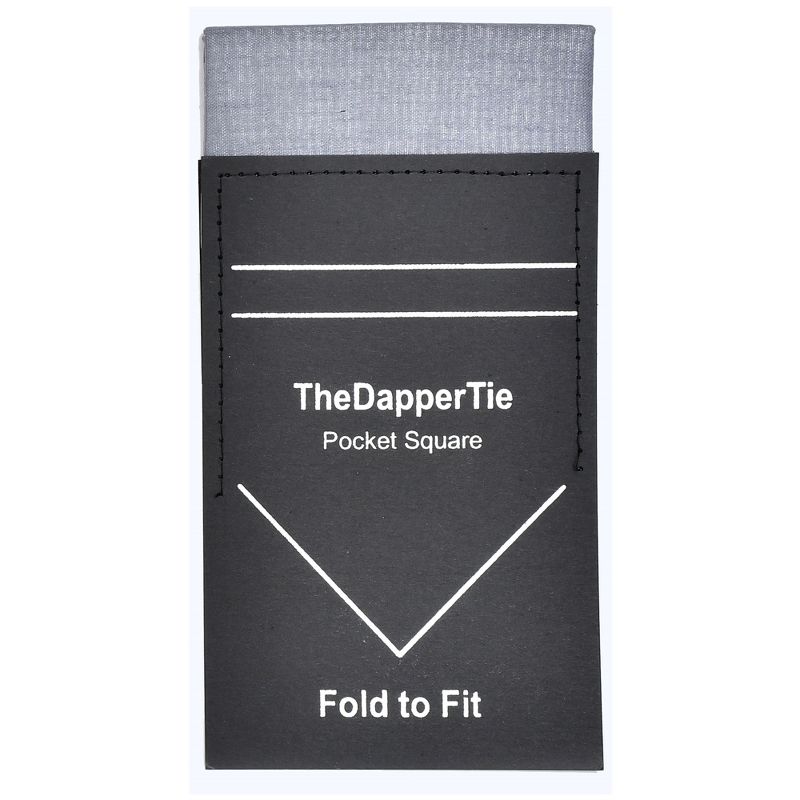 TheDapperTie - Men's Extra Thick Cotton Flat Pre Folded Pocket Square on Card, 1 of 5