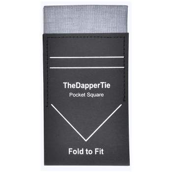 TheDapperTie - Men's Extra Thick Cotton Flat Pre Folded Pocket Square on Card
