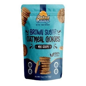 Baked Cravings Mini Crisp Brown Sugar Oatmeal Cookies - 6 pack, 5 oz - 1 of 2