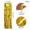 Unique Bargains Wedding Birthday Metallic Foil Fringe Table Skirts for Rectangle Tables - 2 of 4