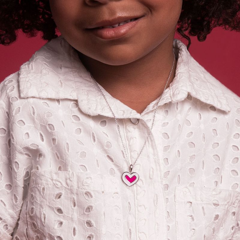 Girls' Heart to Heart Sterling Silver Necklace - In Season Jewelry, 3 of 5