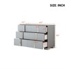 Modern Dresser With 6 Drawers, Wide Chest Of Drawers With Metal Mirrored Handle Legs, Storage Organizer Cabinet For Closet Living Room Bedroom - 3 of 4