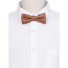 INSPIRE CHIC Men's PU leather Pre-tied Adjustable Bow Tie - 4 of 4
