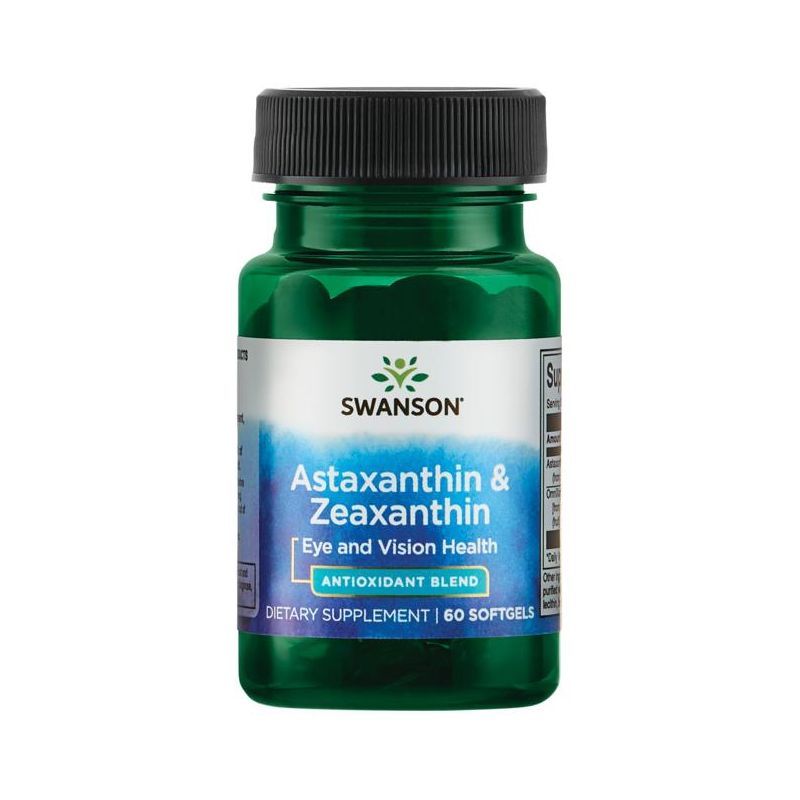 Swanson Dietary Supplements Astaxanthin & Zeaxanthin to Support Eye and Vision Health Softgel 60ct, 1 of 4