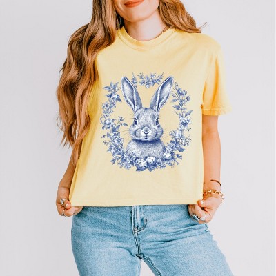 Simply Sage Market Blue Willow Bunny Boxy Crop Top