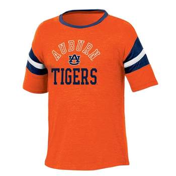 NCAA Auburn Tigers Girls' Short Sleeve Striped Shirt