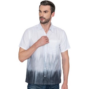 HAPPY BAY Men's Hawaiian Shirt Fashion Button Down Short Sleeves Holidays Aloha Party Casual Tops Summer Beaches Shirts for Men - 1 of 4