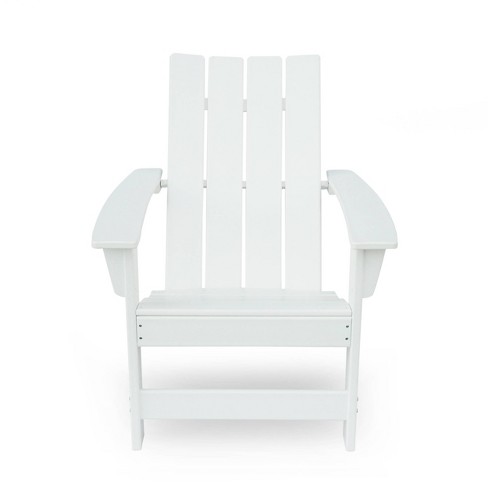 Encino Outdoor Adirondack Chair White - Christopher Knight Home: Uv ...