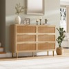 Whizmax Rattan 6-Drawer Dresser for Bedroom, Large Wooden Chest with Deep Drawers, Wide Top Storage for Closet, Living Room, Hallway - 3 of 4
