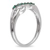 EVERLY JEWELRY | Sterling Silver 1/7 CT TGW Emerald Fashion Ring Black Rhodium Plated - 2 of 4