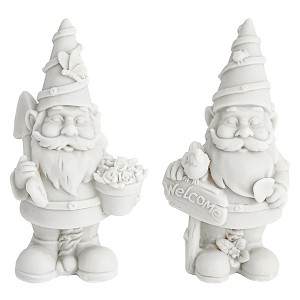 Bright Creations 2 Pack Ceramics to Paint - Paint Your Own Garden Gnome Statues, Blank Paintable Ceramics for Adults (5 In) - 1 of 4
