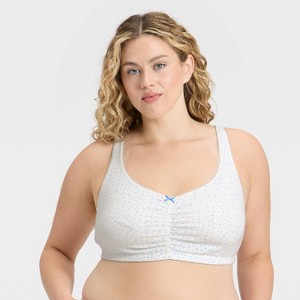 Women's Pointelle Ruched Front Scoop Bralette - Wild Fable™ - 1 of 3