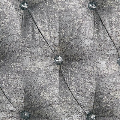 Gray Tufted Fabric Sofa with Nailhead Trim and Wood Frame