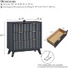 SinCiDo Modern 32"Tall Nightstand Set of 2, Fluted Curved Profile w/Faux Marble Top, 3 Drawer Storage Bedside Tables for Bedroom - 3 of 4