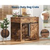 37.8" Wood Dog Crate Furniture, Chew-Resistant Indoor Dog Kennel with Sliding Barn Door, Decorative Dog House Side Table for Small/Medium Dogs - 3 of 4