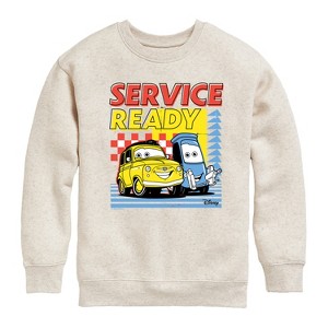 Boys' - Cars - Service Ready Graphic Long Sleeve Fleece Sweatshirt - 1 of 4