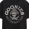 The Goonies Pirate Flag Never Say Die Adult Black Crew Neck Short Sleeve T-shirt - 2 of 3