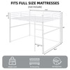 AZL1 Life Concept Beds Metal Loft Bed Twin Size Space-Saving Frame with Safety Guardrails for Kids Room, White, 77.56"*56.5"*61.81" - 4 of 4