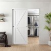 SMARTSTANDARD 78.58 in. Height K Shape White Wardrobe Sliding Closet Door with Hardware Kit - 2 of 4