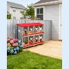Coucheta Chicken Nesting Box, Wall Mount/Free Standing Poultry Nest for Chickens, Metal Chicken Laying Boxes with Perch, Secure Lid, Vented Holes - 3 of 3