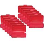 Romanoff Products Romanoff Plastic Latch Pencil Case Red Pack of 12 (ROM60202-12)