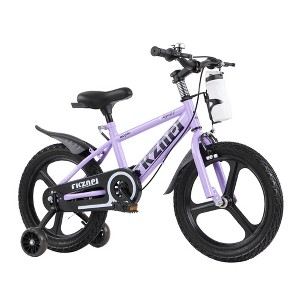HTUTWOO Kids Bike, 16 & 18 Inch Toddler Bicycle with Glow in The Dark Training Wheels, Adjustable Seat and Sturdy Frame for Boys and Girls Ages 3-9 - 1 of 4