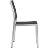 Modway Shore Side Chair Set of 2 – Outdoor Patio Aluminum Dining Chairs with Slatted Seat and Back, Weather-Resistant - 3 of 4