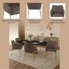 LeisureMod Zaire Modern Dining Chair – Upholstered Side Chair with Gold Iron Legs, Stylish Accent Chair for Dining Room or Kitchen Set of 4 - 4 of 4